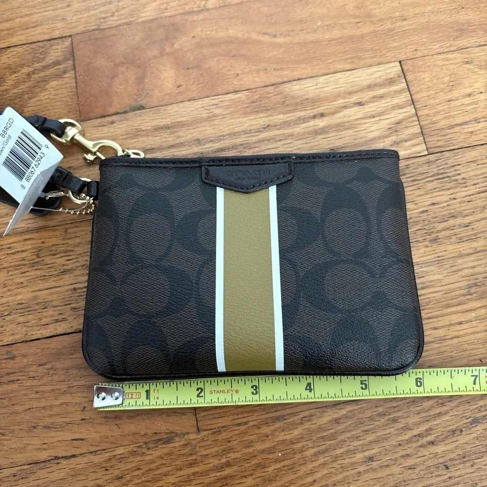 Coach Dark Brown Wristlet